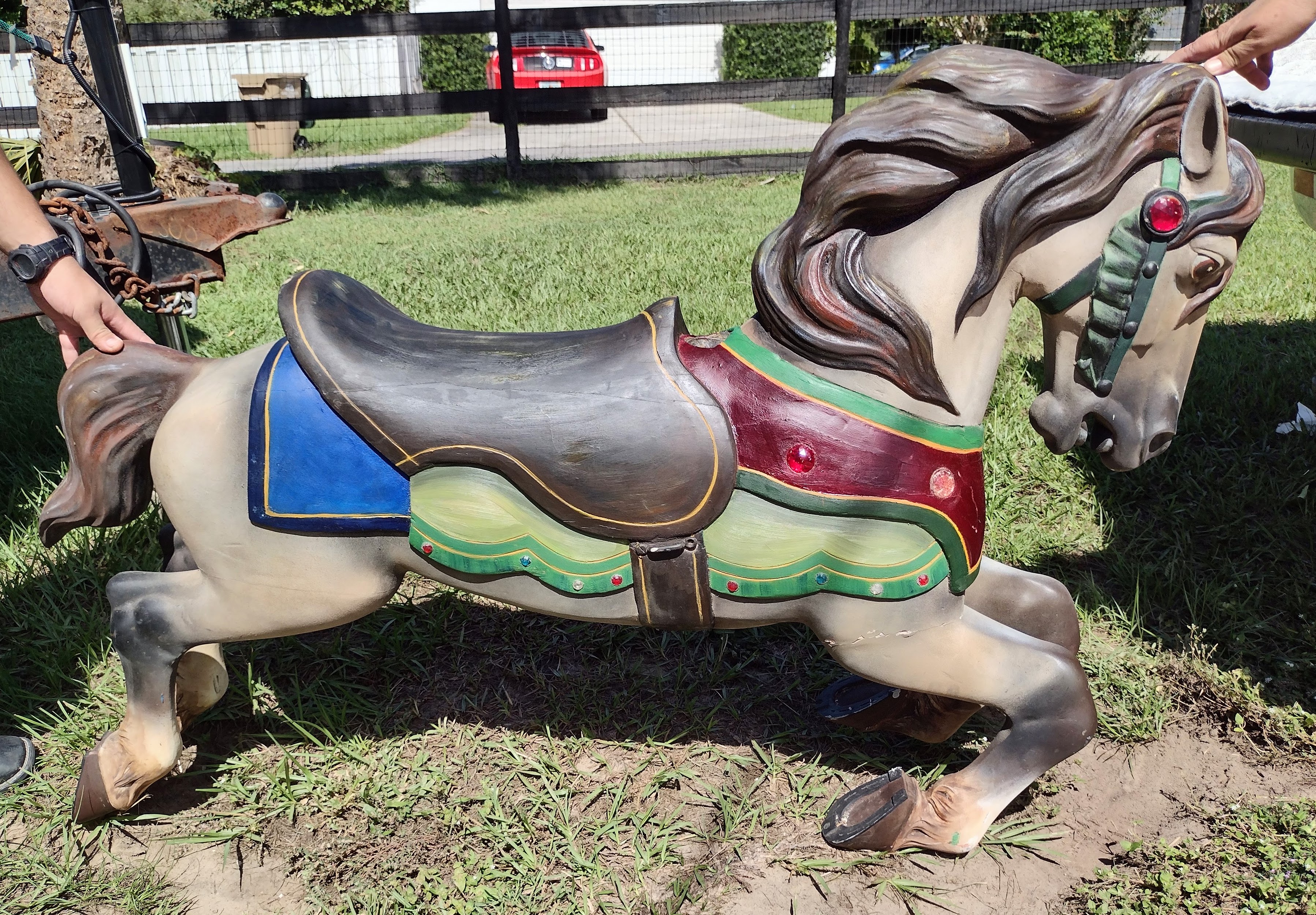 Allan Herschell Circus Pony Carousel Horse > Antique Carousel Allan Herschell Circus Pony Carousel Horse > Antique Carousel